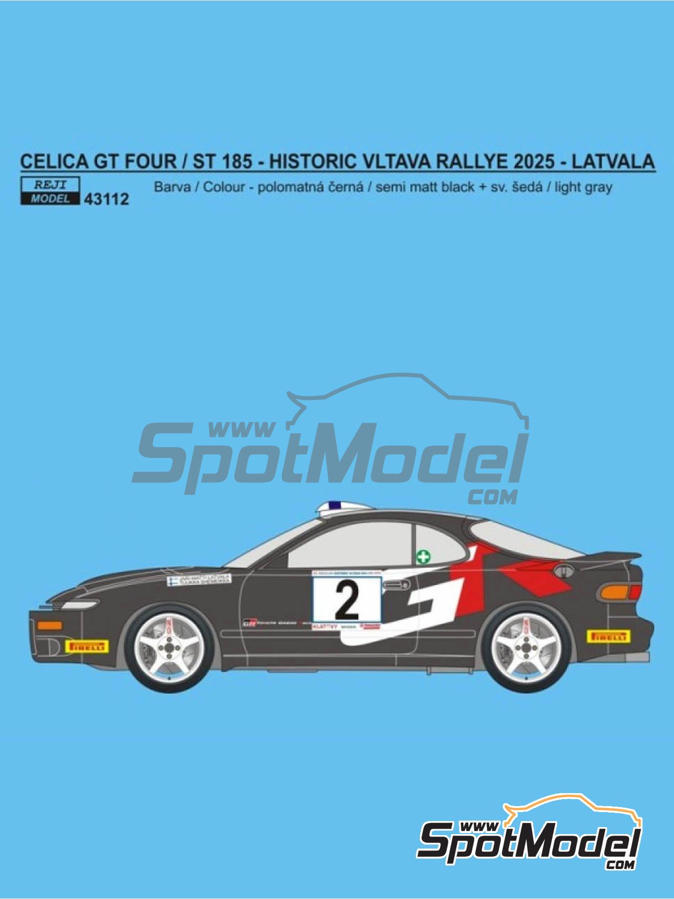 Reji Model 43112: Marking / livery 1/43 scale - Toyota Celica GT